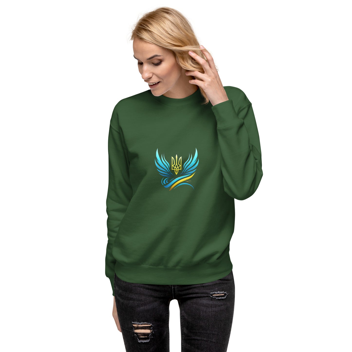 Ukrainische Vibe Trizub Kollektion - Unisex Premium Sweatshirt