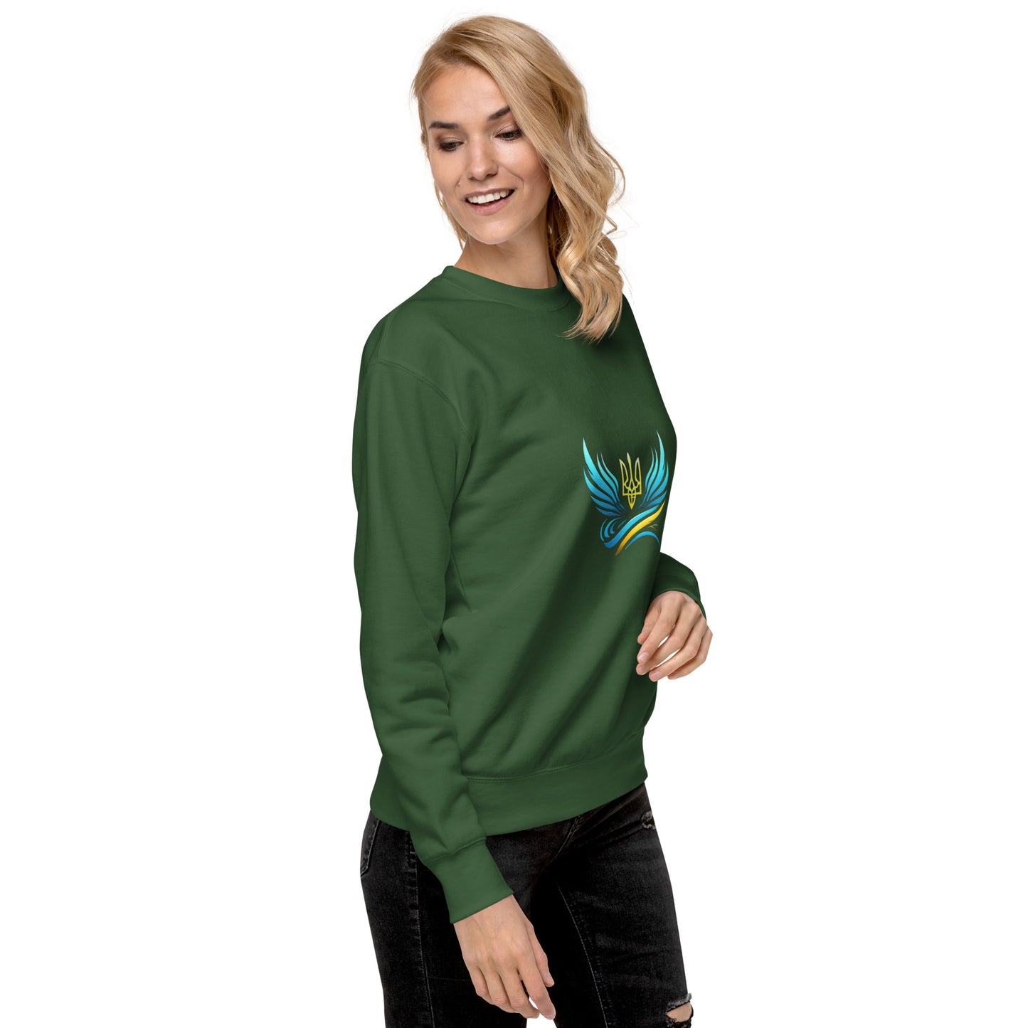 Ukrainische Vibe Trizub Kollektion - Unisex Premium Sweatshirt