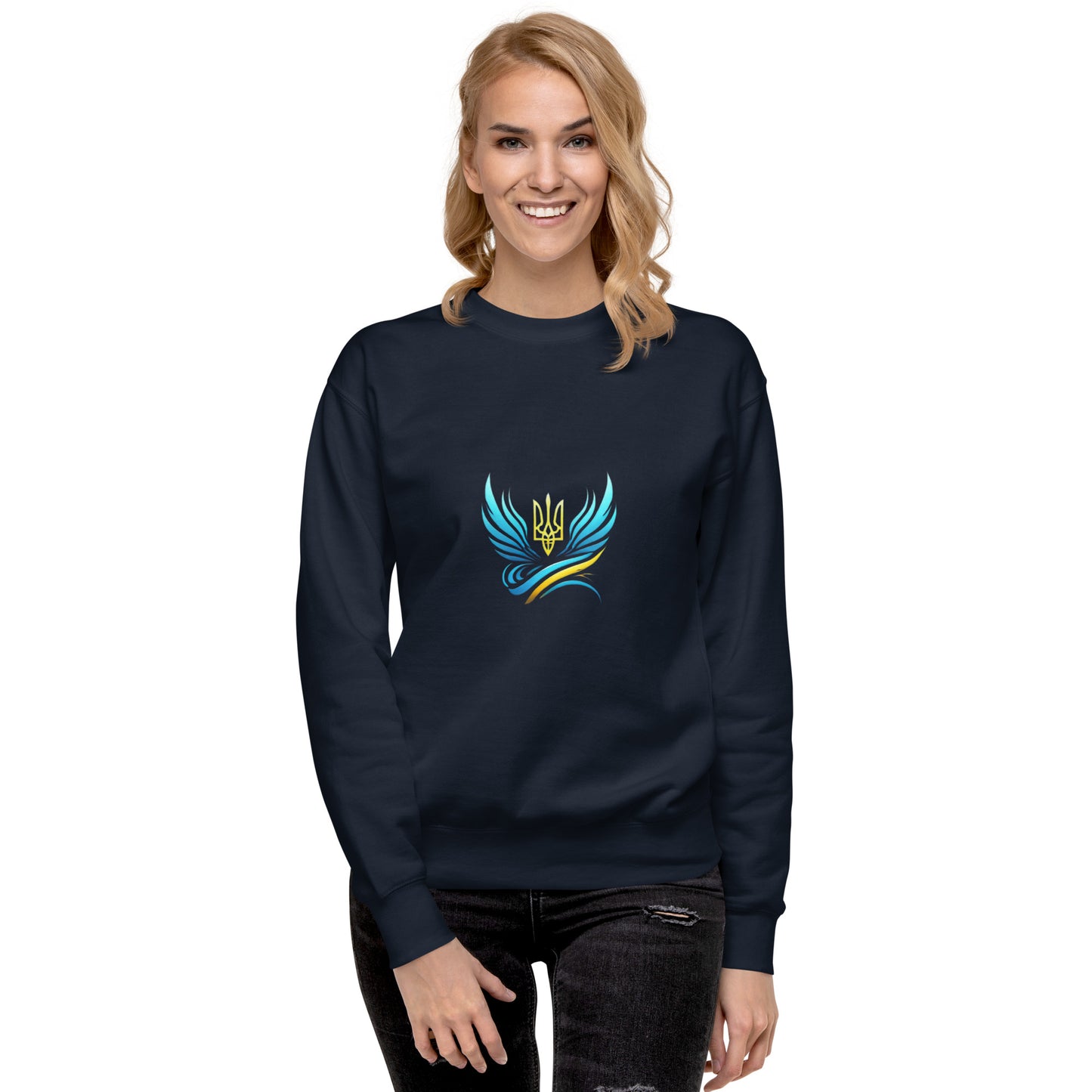 Ukrainische Vibe Trizub Kollektion - Unisex Premium Sweatshirt