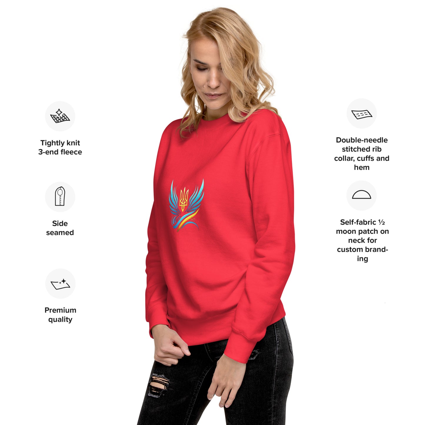 Ukrainische Vibe Trizub Kollektion - Unisex Premium Sweatshirt