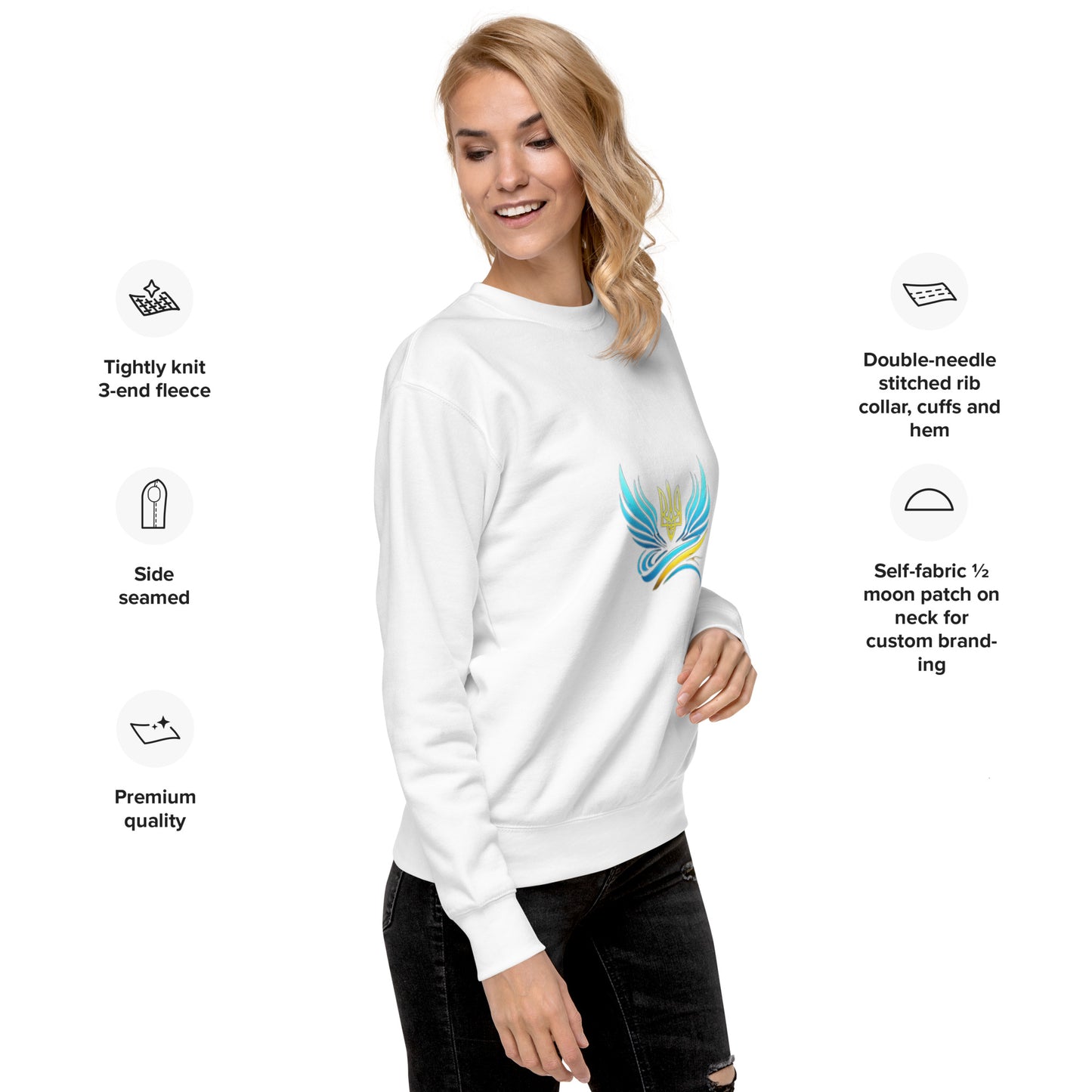 Ukrainische Vibe Trizub Kollektion - Unisex Premium Sweatshirt