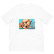 "Stop Putin women's T-shirt featuring impactful graphic on white cotton fabric for casual wear"
