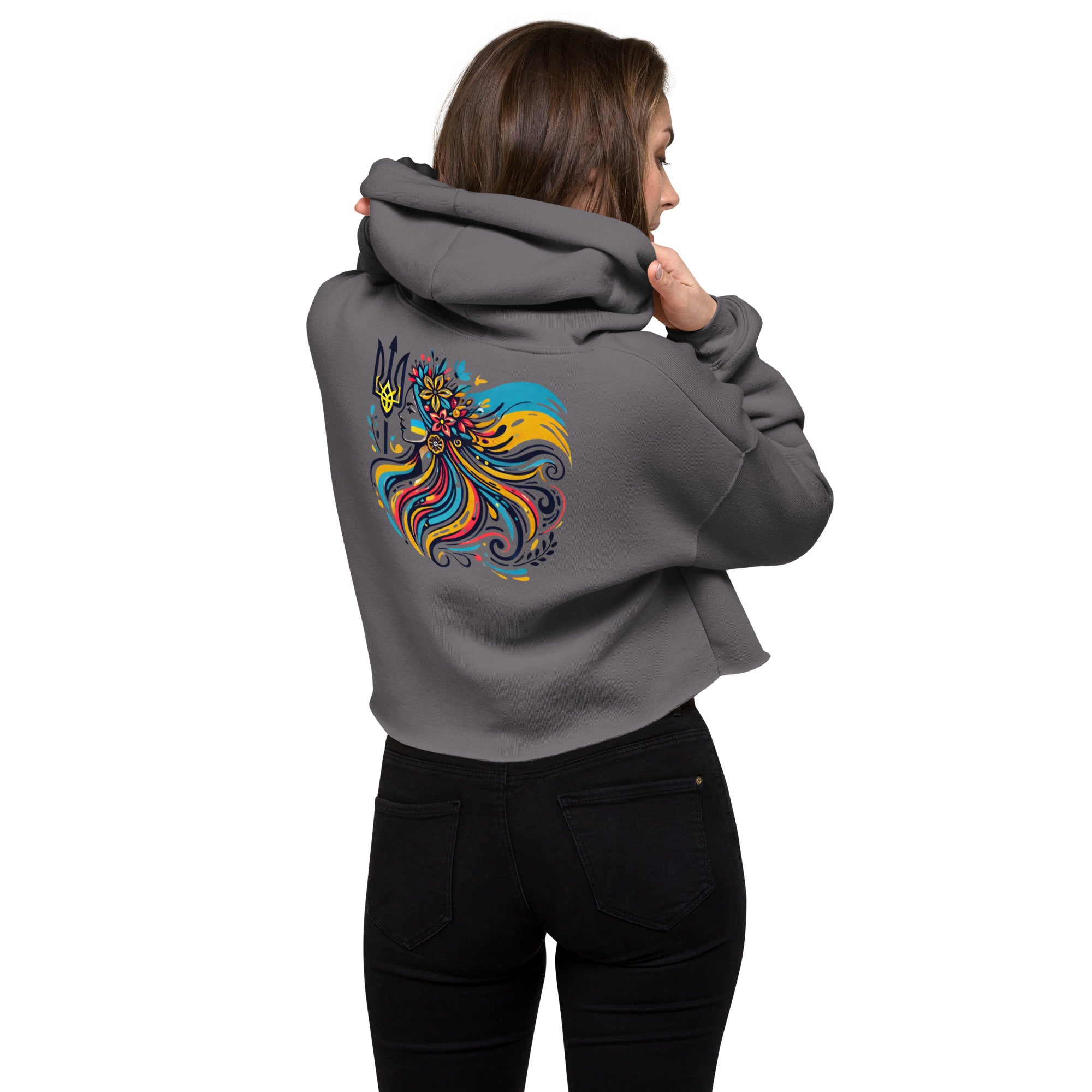 blue and yellow hoodie,floral design hoodie,floral lady sweatshirt,patriotic sweatshirt,stylish Ukraine hoodie,Tryzub women’s hoodie,Ukraine pride apparel,Ukrainian emblem sweatshirt,Ukrainian patriotic hoodie,women’s Ukrainian hoodie