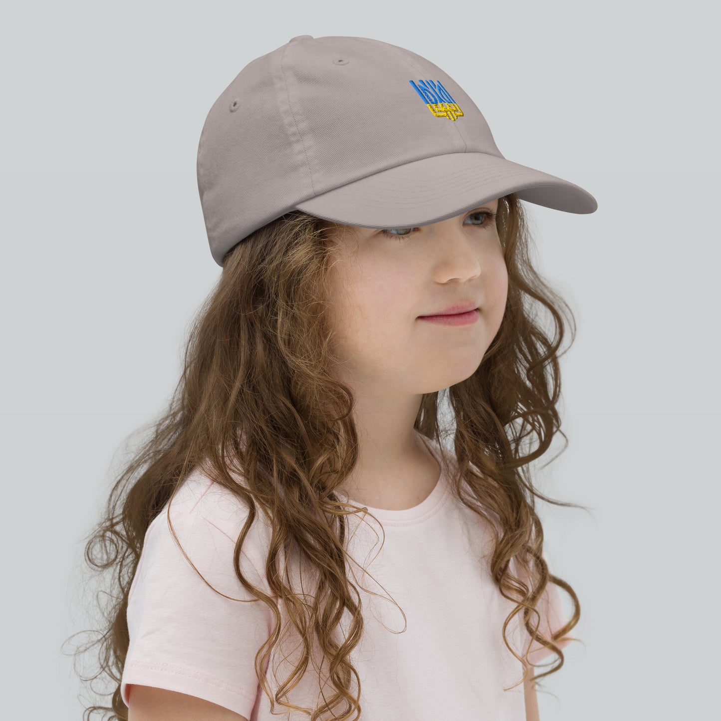 Youth Baseball Cap with Ukrainian Tryzub – Breathable, Adjustable, and Perfect for Active Kids