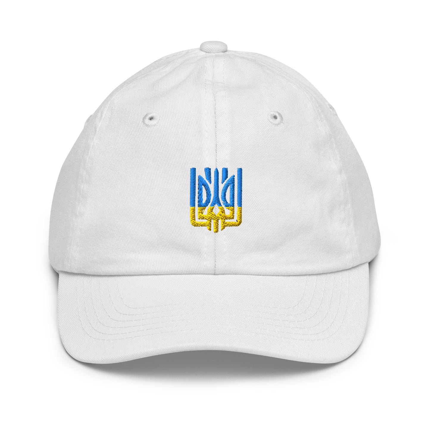 Youth Baseball Cap with Ukrainian Tryzub – Breathable, Adjustable, and Perfect for Active Kids